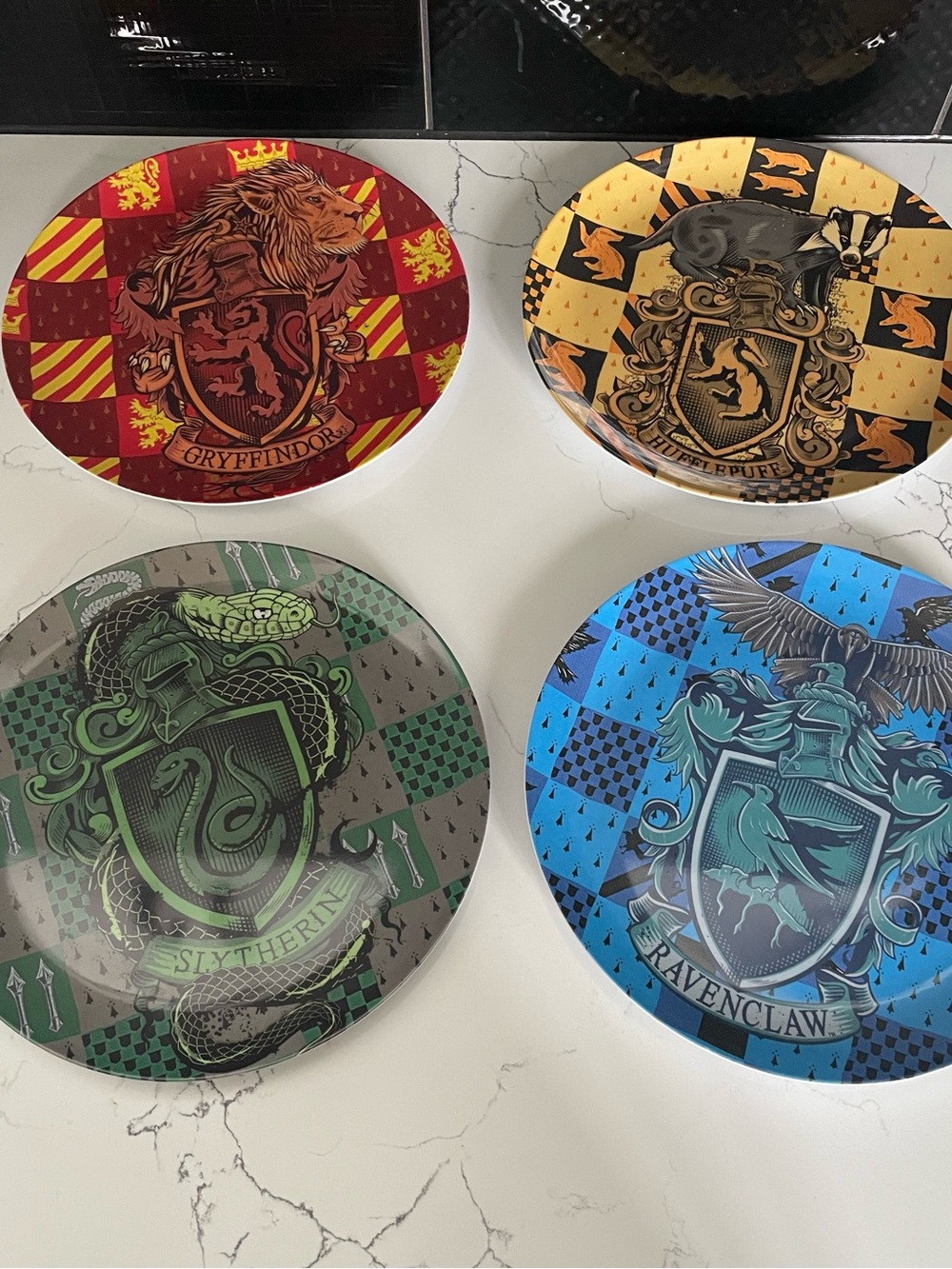 Warner Bros. Harry Potter White Melamine Plates